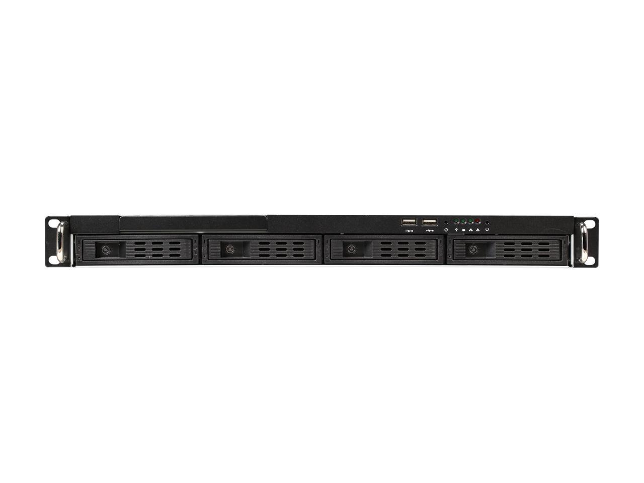 Athena Power Rm-1U1043Ha Black 1.0Mm Sgcc 1U Rackmount Server Case, Single Flex Atx