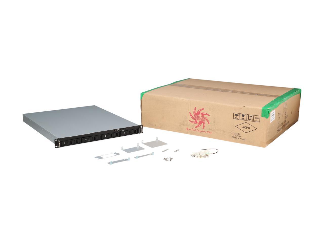 Athena Power Rm-1U1043Ha Black 1.0Mm Sgcc 1U Rackmount Server Case, Single Flex Atx