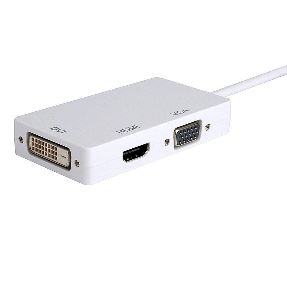 Axiom Displayport Vga + Hdmi + Dvi White