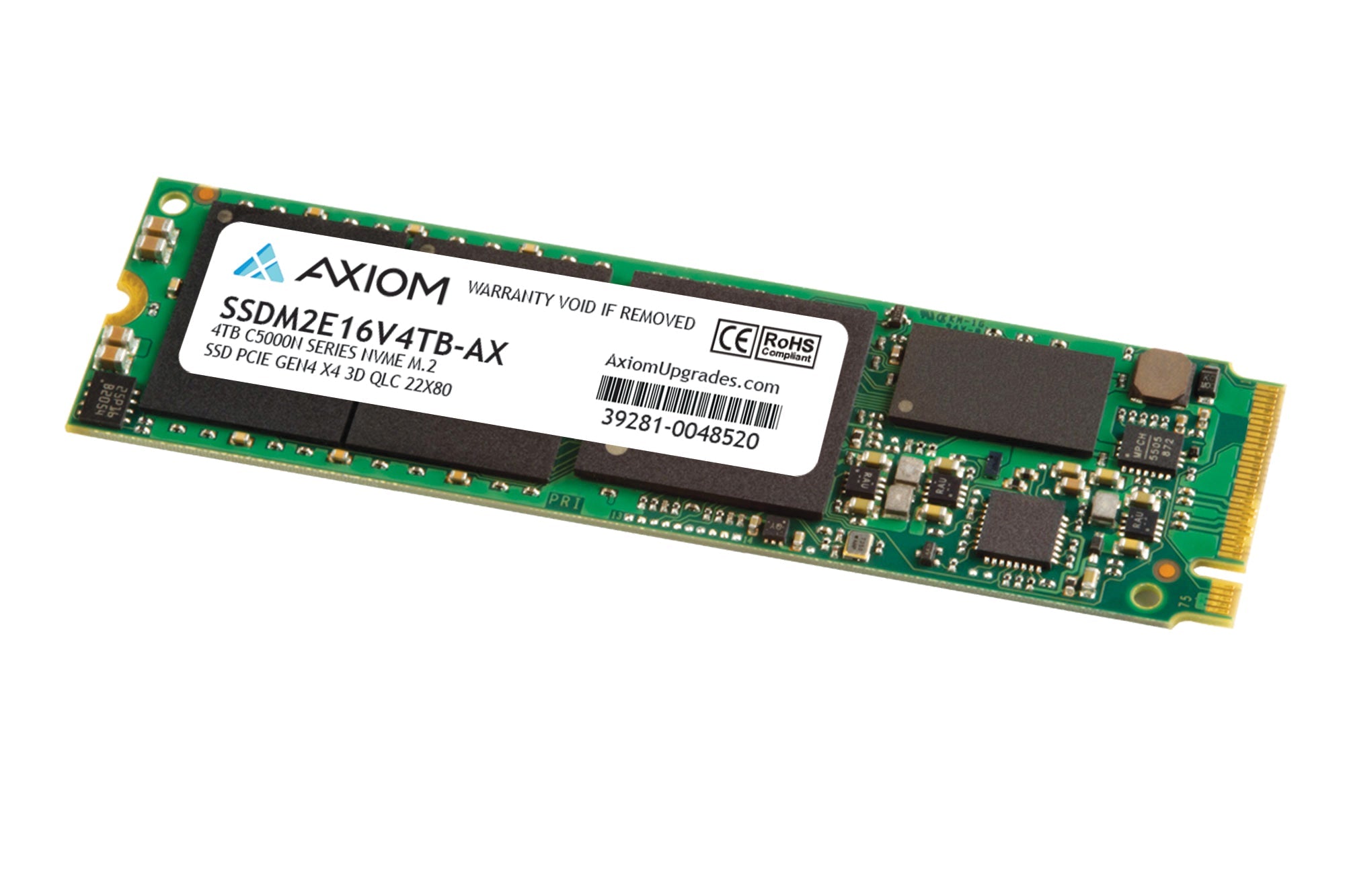 Axiom Ssdm2E16V4Tb-Ax Internal Solid State Drive M.2 4000 Gb Pci Express 4.0 Qlc 3D Nand Nvme