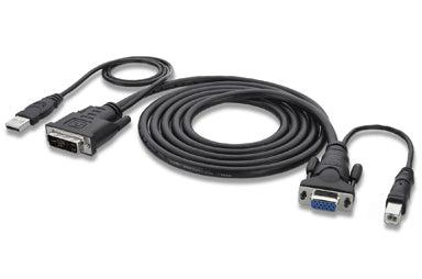 Belkin Dvi/Vga, 1.8M 4 Pin Usb Type A, 1 X 17 Pin Dvi 4 Pin Usb Type B, 1 X 15 Pin Hd D-Sub (Hd-15) Black