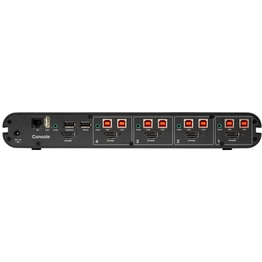 Belkin Universal 2nd Gen Secure KVM Switch - NIAP Compliant 4-Port 4K Solution | Tecisoft F1DN104KVM-UN-4