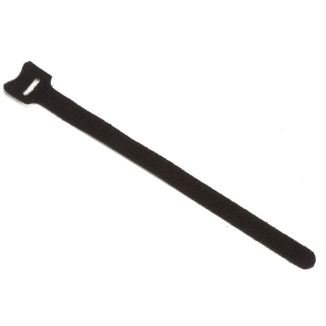 Black Box Hook And Loop Cable Wrap - 1/2" X 8" , Black, 100-Pack