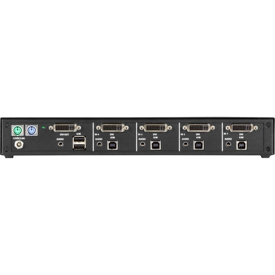 Black Box NIAP 3.0 Secure 4-Port Single-Head DVI-I KVM Switch SS4P-SH-DVI-U