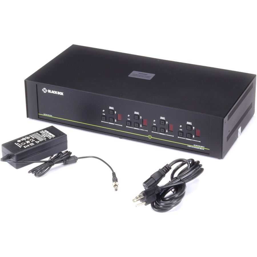Black Box Secure KVM Matarix Switch, NIAP 3.0 SS4P-DVI-4X4-UCAC