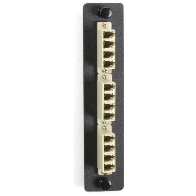 Black Box Standard Adapter Panel - Bronze Sleeve, (6) LC Duplex Pairs, Beige JPM455B-R2
