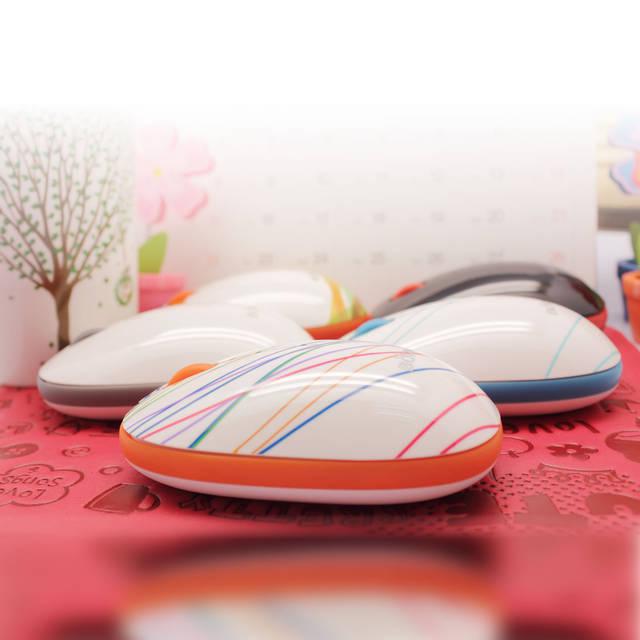 Bornd E220 Wireless 2.4Ghz Optical Mouse (Slim-Rainbow)