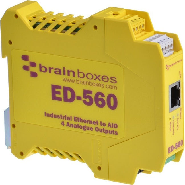 Brainboxes - Ethernet to 4 Analogue Outputs + RS485 Gateway ED-560