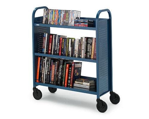 Bretford Duro L330 Hand Truck - 3 Shelf - Round Handle - 4 Casters - 5" Caster Size - Red L330-RED5