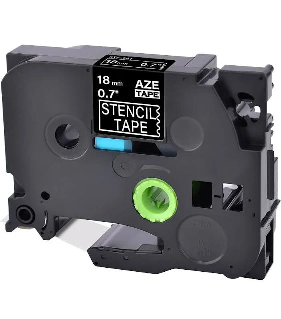 Brother 18mm (0.7) Stencil tape for P-Touch 3m (9.8 ft)" STE141