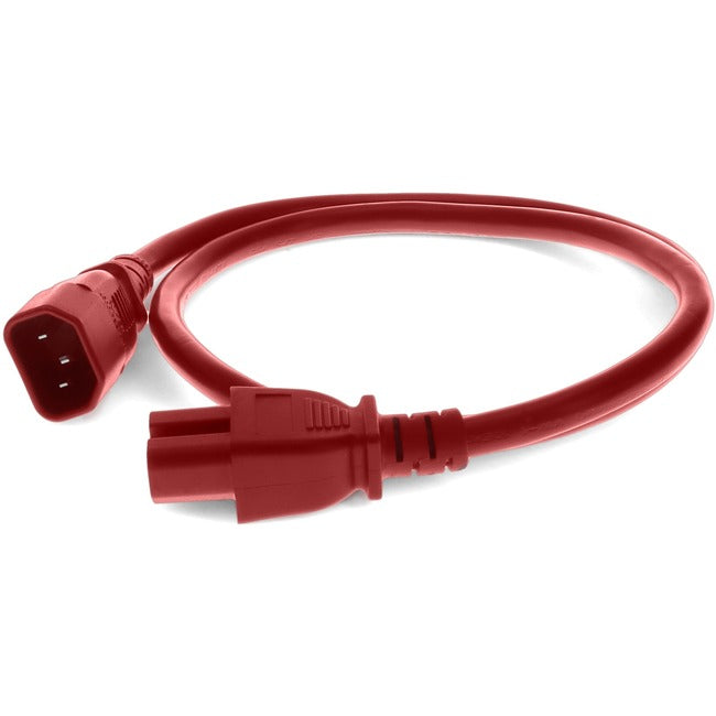 C14/C15 M/F Power Cbl,6Ft Red 14Awg 100-250V At 10A