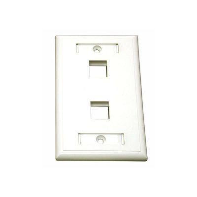 C2G 2-Port Multimedia Keystone Wall Plate - White