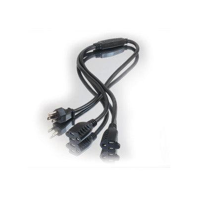 C2G 3Ft 1-To-2 18 Awg Power Cord Splitter Black 0.91 M