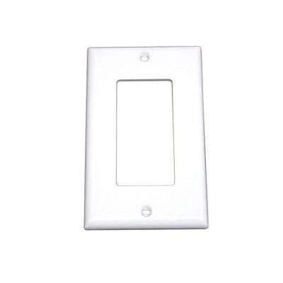 C2G Decorative Single Gang Wall Plate - White