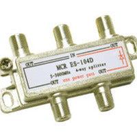 C2G High-Frequency 4-Way Splitter Network Splitter Silver