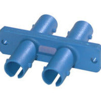 C2G St/St Fiber Coupler Duplex F/F Blue
