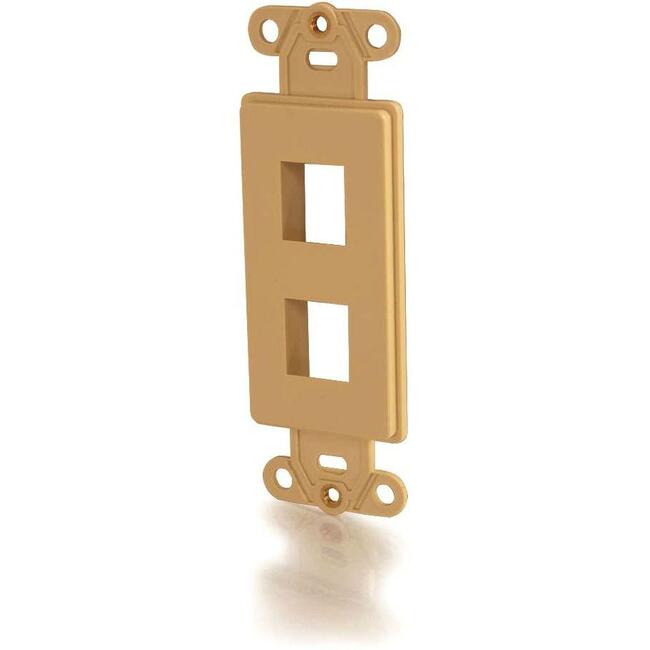 C2G Two Port Keystone Decorative Style Wall Plate - Ivory