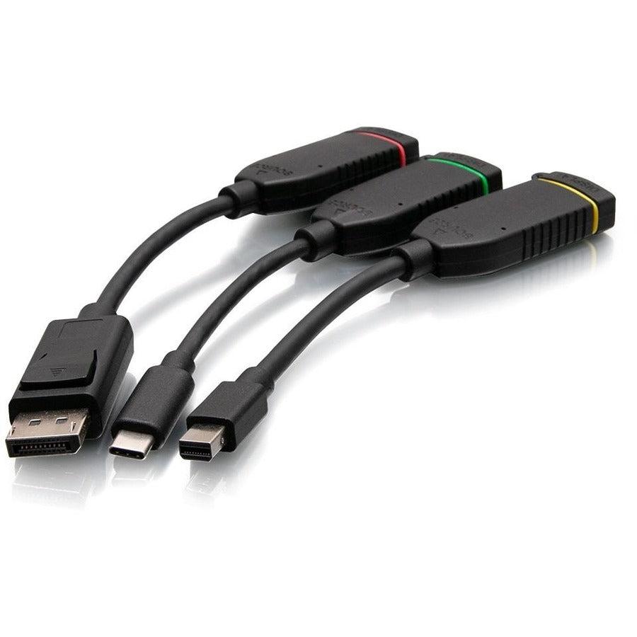C2G Universal 4K Hdmi® Dongle Adapter Ring With Color Coded Mini Displayport™, Displayport, And Usb-C®