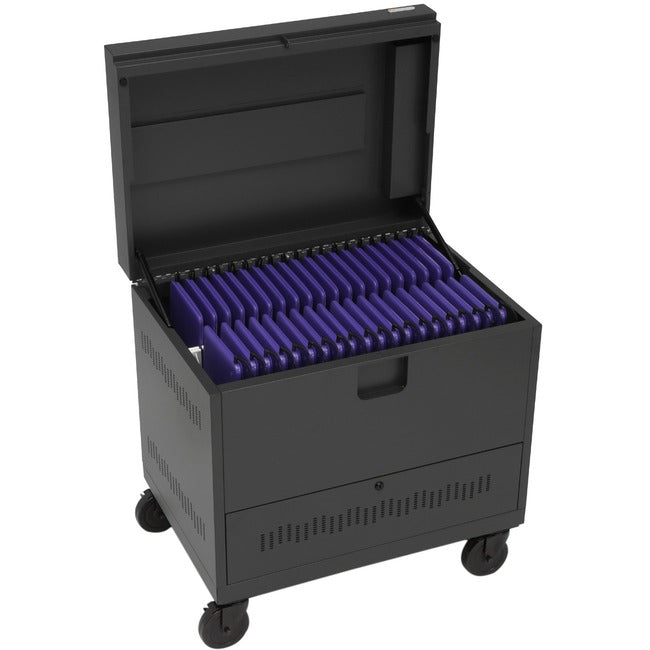 Charging Cart Toploader - CUBE Toploader 40-Device Mobile Cart | TecisoftUSA TVTL40PAC-SKY