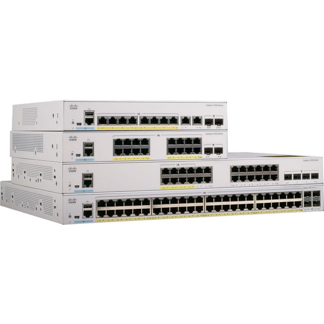 Cisco Catalyst 24-Port PoE+ Gigabit Switch - 4 SFP Uplinks Remanufactured | TecISoft C1000-24FP-4G-L-RF