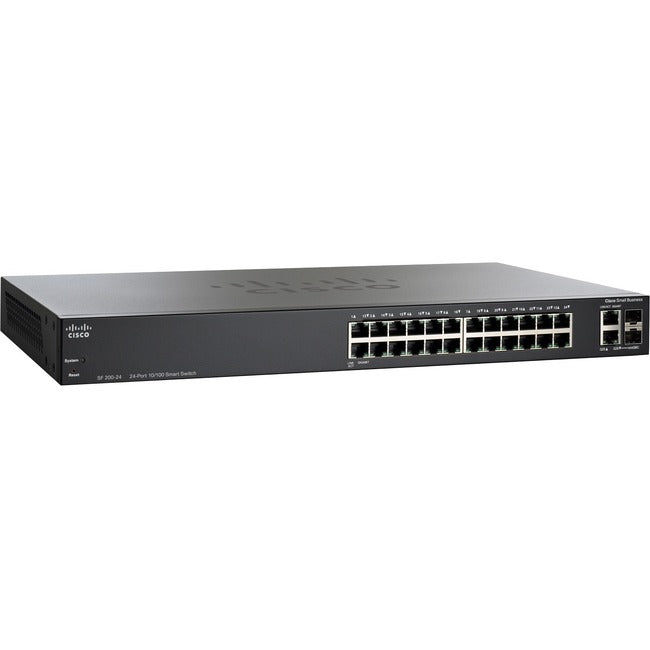 Cisco SF200-24P 24-Port 10/100 PoE Smart Switch SLM224PT-NA-RF