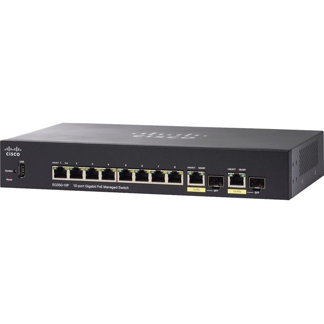 Cisco SG350-10P 10-port Gigabit POE Managed Switch SG350-10P-K9-JP