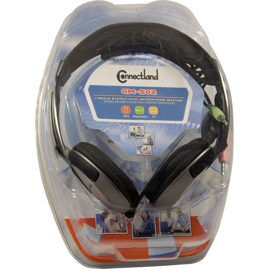 Connectland Stereo PC Headphone with In-line Contrlol and Microphone CL-CM-502