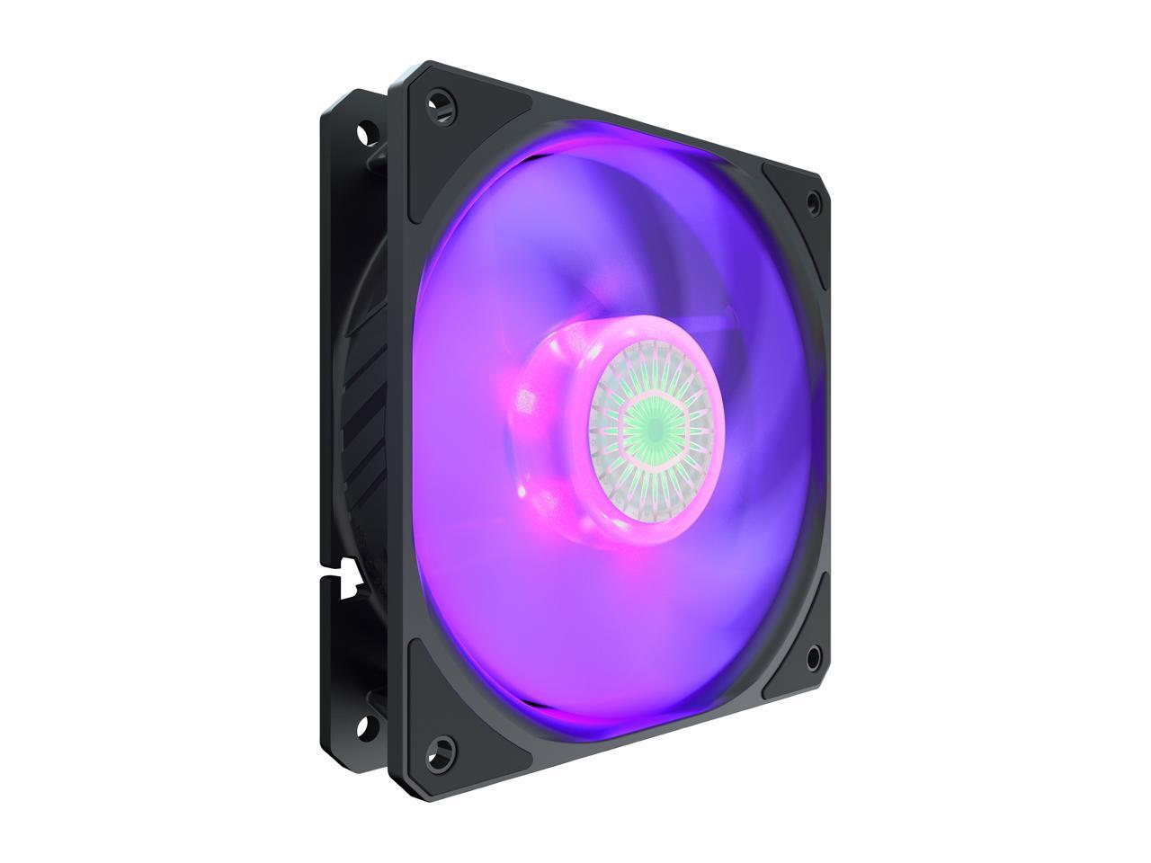 Cooler Master Mfx-B2Dn-18Npc-R1 Sickleflow 120 V2 Rgb Square Frame Fan With Customizable Leds, Air