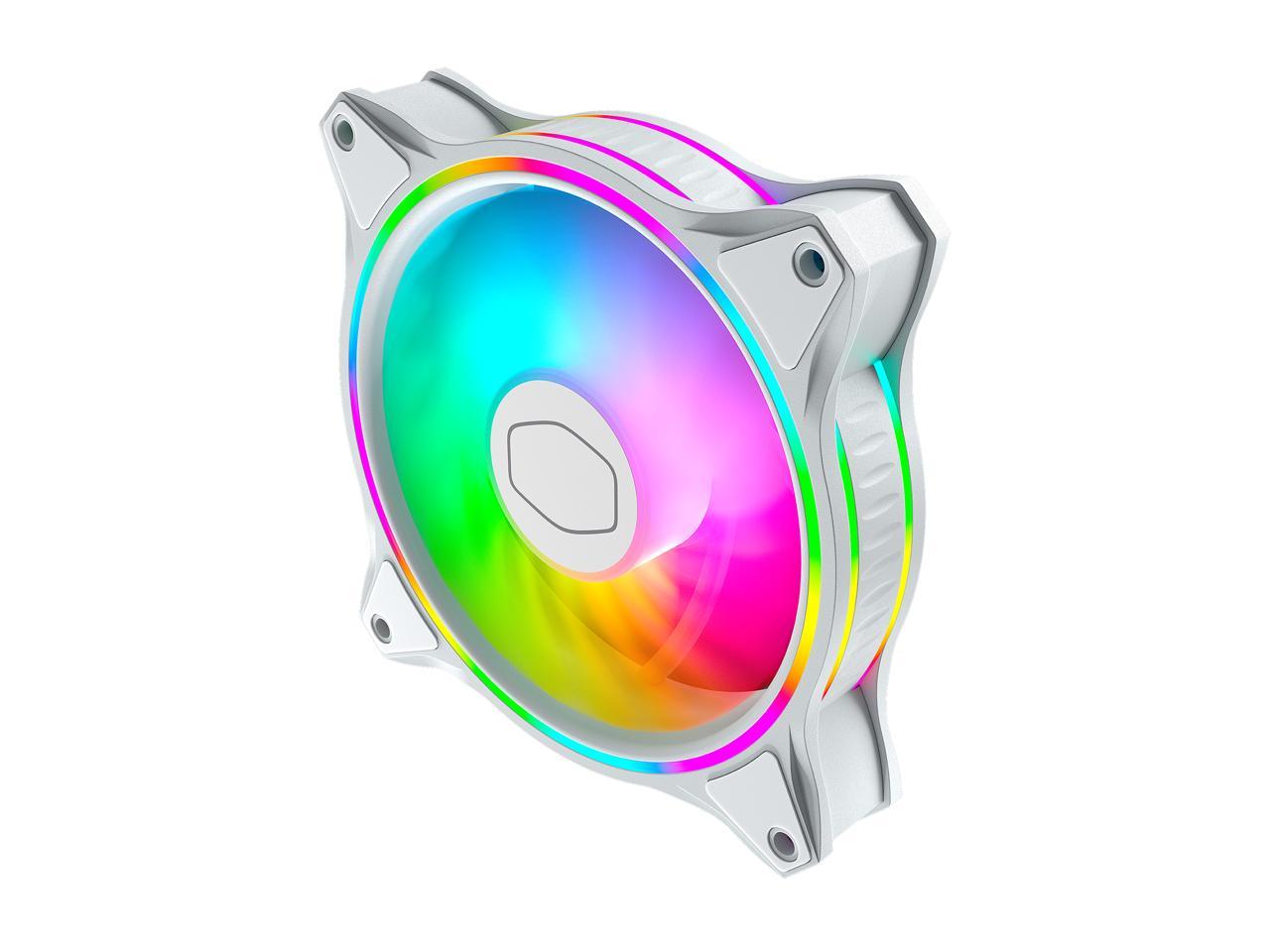 Cooler Master Masterfan Mf120 Halo (White Edition, 3 In 1 With Argb Led Controller) - Duo-Ring