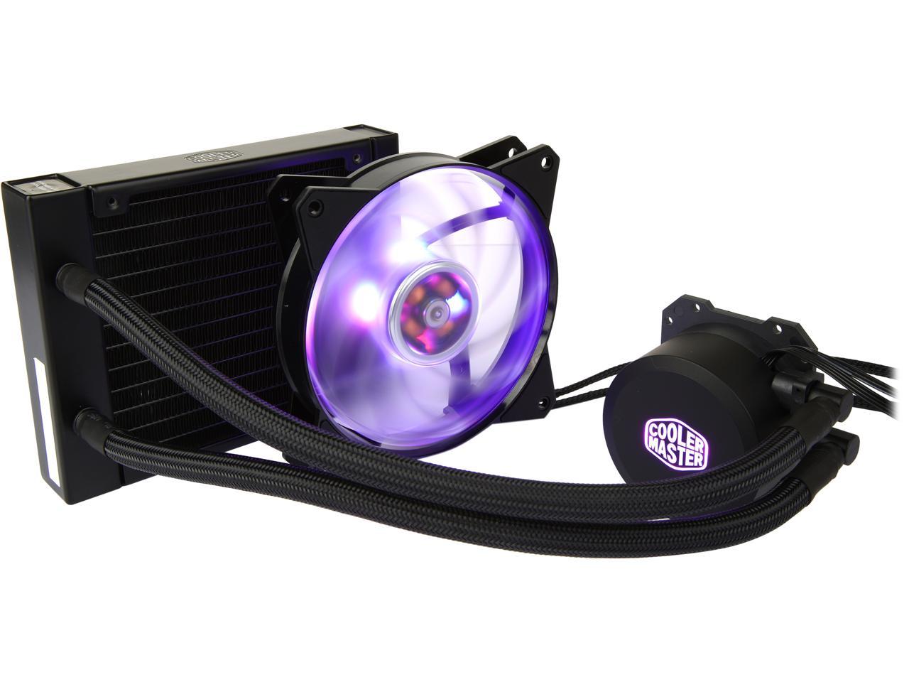Cooler Master Masterliquid Ml120L Rgb Close-Loop Cpu Liquid Cooler, 120Mm Radiator, Dual Chamber Rgb
