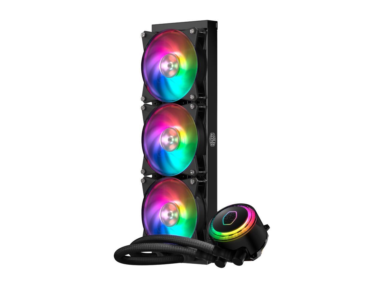 Cooler Master Masterliquid Ml360R Argb Close-Loop Aio Cpu Liquid Cooler, 360 Radiator, Dual