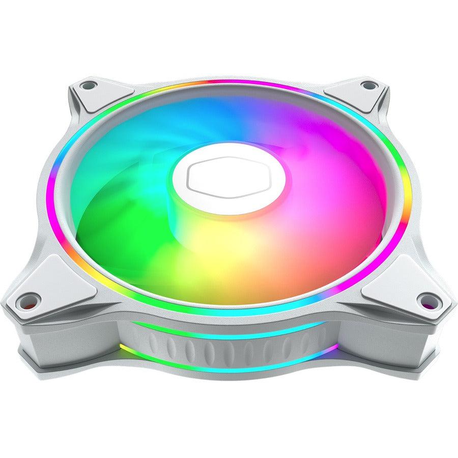 Cooler Master Masterfan Mf120 Halo (White Edition, 3 In 1 With Argb Led Controller) - Duo-Ring