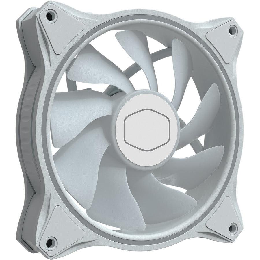 Cooler Master Masterfan Mf120 Halo (White Edition, 3 In 1 With Argb Led Controller) - Duo-Ring