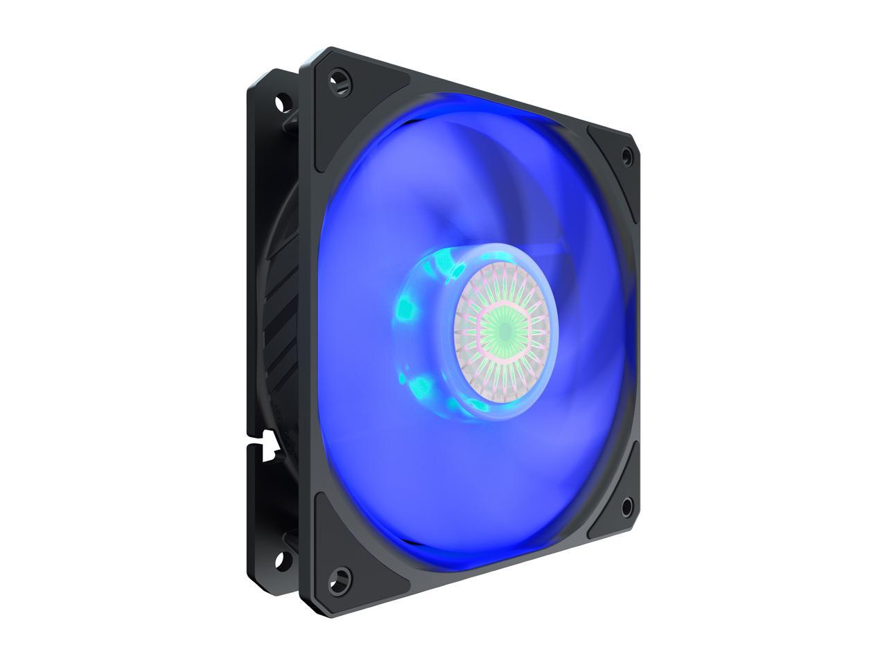 Cooler Master Sickleflow 120 V2 Blue Led Square Frame Fan With Air Balance Curve Blade Design,