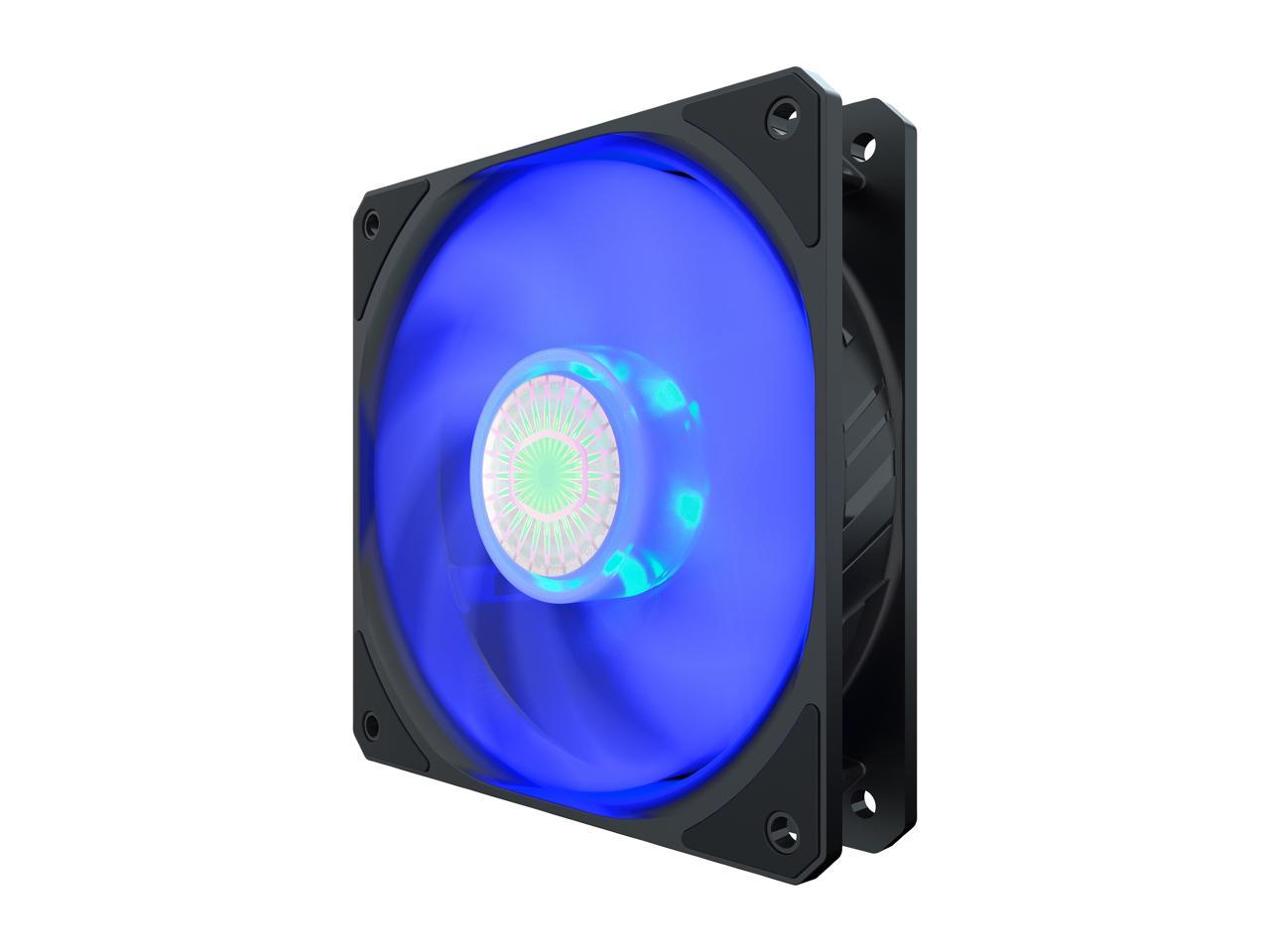 Cooler Master Sickleflow 120 V2 Blue Led Square Frame Fan With Air Balance Curve Blade Design,