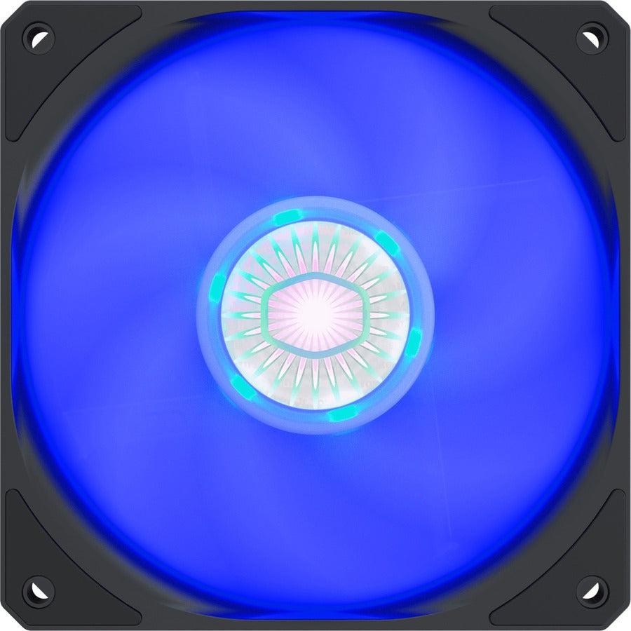 Cooler Master Sickleflow 120 V2 Blue Led Square Frame Fan With Air Balance Curve Blade Design,