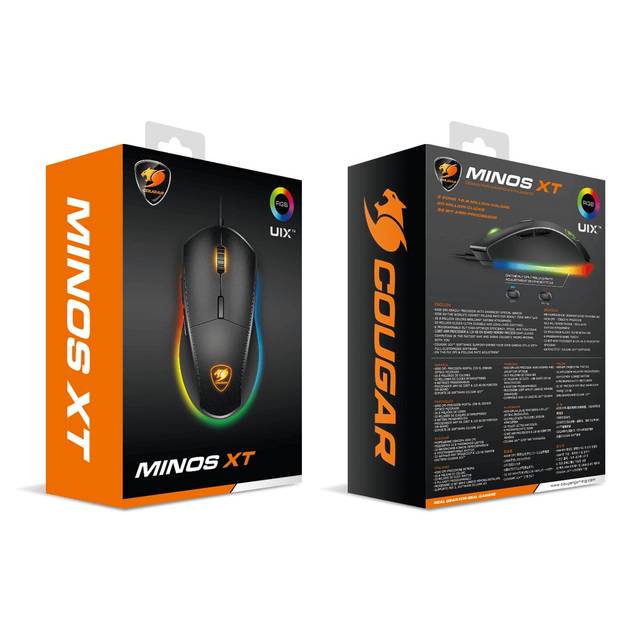 Cougar Minos Xt Rgb Gaming Mouse W/ 4000 Dpi (Black)