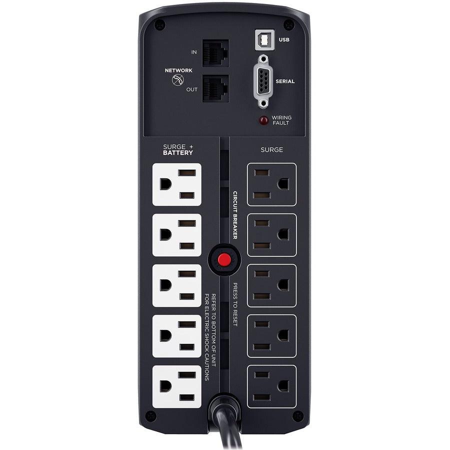 Cyberpower Cp1000Pfclcdtaa Uninterruptible Power Supply (Ups) 1 Kva 600 W 10 Ac Outlet(S)