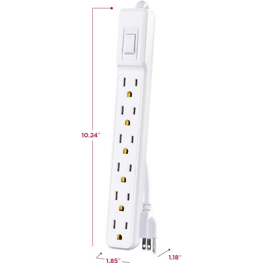 Cyberpower Mp1044Nn Power Extension 0.6 M 6 Ac Outlet(S) Indoor White