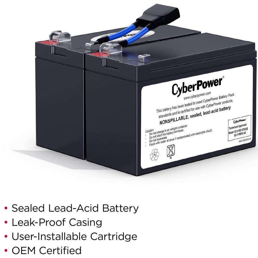 Cyberpower Rb1270X2E Ups Battery Sealed Lead Acid (Vrla) 12 V 7 Ah