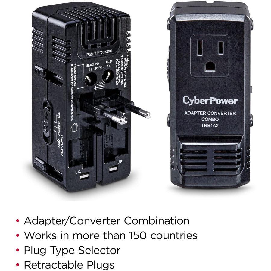 Cyberpower Trb1A2 Power Plug Adapter Black