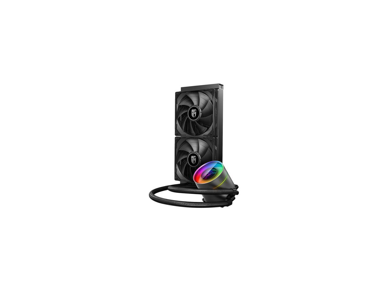 Deepcool Castle 240Ex, Addressable Rgb Aio Liquid Cpu Cooler, Anti-Leak Technology Inside, Cable