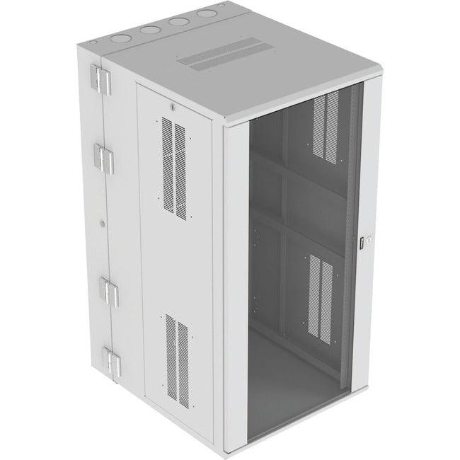 Data Center Server Rack - PanZone 26RU Wall Mount Cabinet with Windowed Door | TechSoft PZWMC2630WH