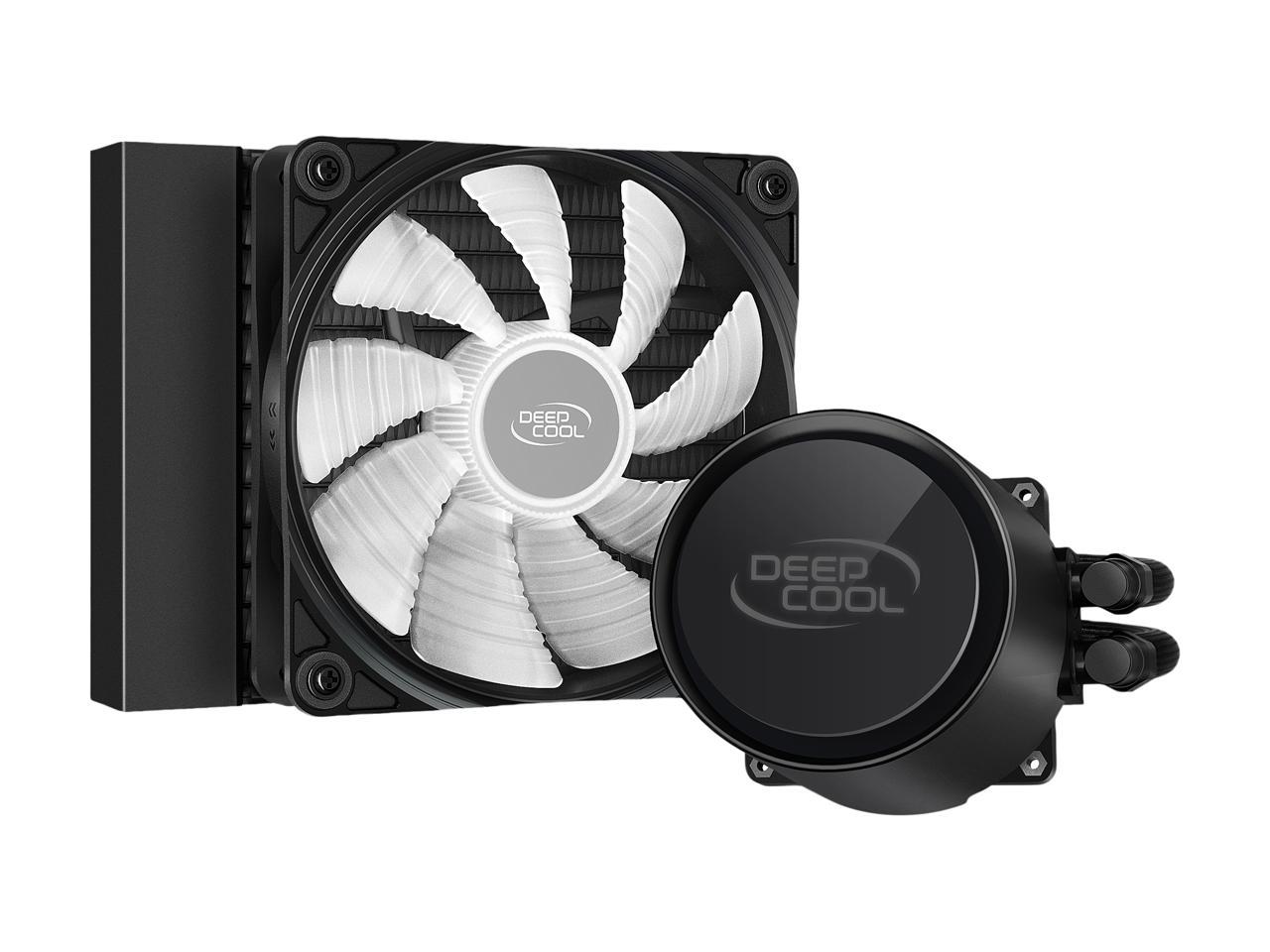 Deepcool Castle 120R Aio Liquid Cpu Cooler, Anti-Leak Technology, 120Mm Rgb Pwm Fan, 12V 4-Pin Motherboard Connector, Intel 115X/ 1200/ 2066, Amd Am4