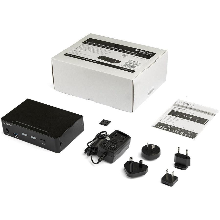 DisplayPort KVM Switch 4K 60Hz - 2 Port Desktop Computer Switch | StarTech.com SV231DPU34K