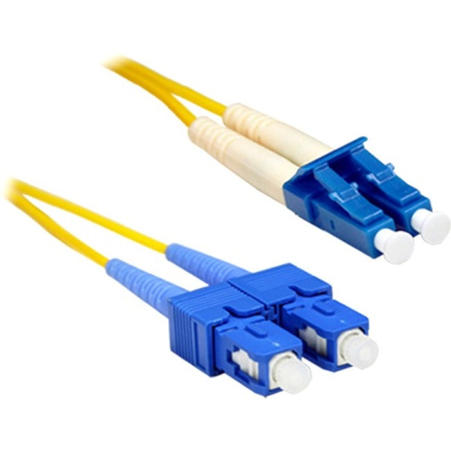 ENET 10M SC/LC Duplex Single-mode 9/125 OS1 or Better Yellow Fiber Patch Cable 10 meter SC-LC Individually Tested SCLC-SM-10M-ENC