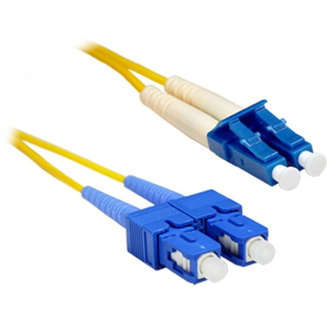 ENET 20M SC/LC Duplex Single-mode 9/125 OS1 or Better Yellow Fiber Patch Cable 20 meter SC-LC Individually Tested SCLC-SM-20M-ENC