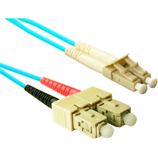 ENET 2M SC/LC Duplex Multimode 50/125 10Gb OM4 or Better Aqua Fiber Patch Cable 2 meter SC-LC Individually Tested SCLC-OM4-2M-ENC