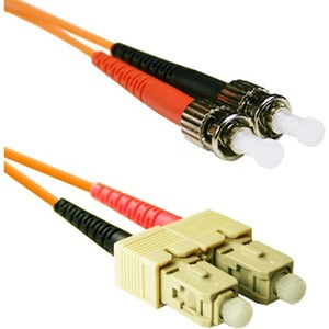 ENET 3M SC/ST Duplex Multimode 50/125 OM2 or Better Orange Fiber Patch Cable 3 meter SC-ST Individually Tested SCST-50-3M-ENC