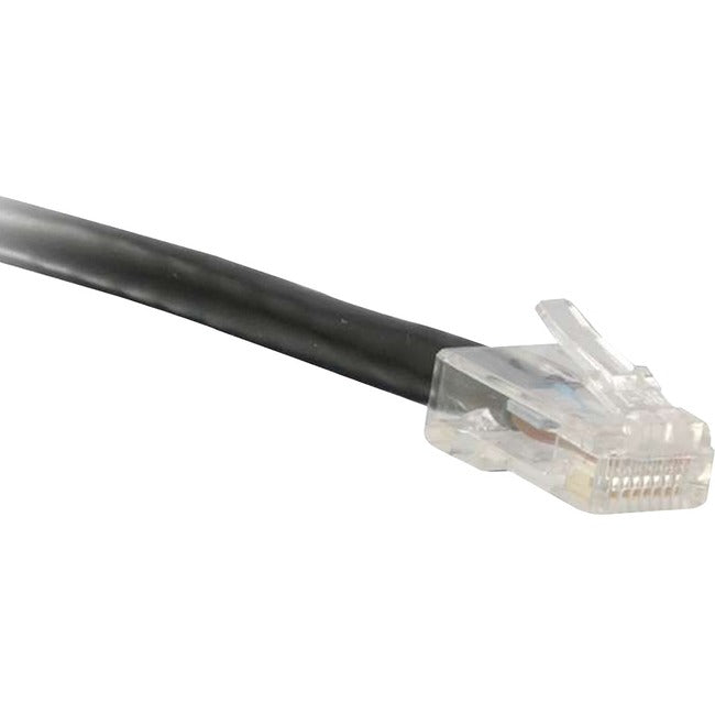 ENET Cat5e Black 6 Foot Non-Booted (No Boot) (UTP) High-Quality Network Patch Cable RJ45 to RJ45 - 6Ft C5E-BK-NB-6-ENC